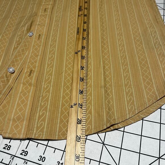 Billabong Billabonic Chase Button Shirt Mens M Short Sleeve Yellow Geo - Picture 6 of 7